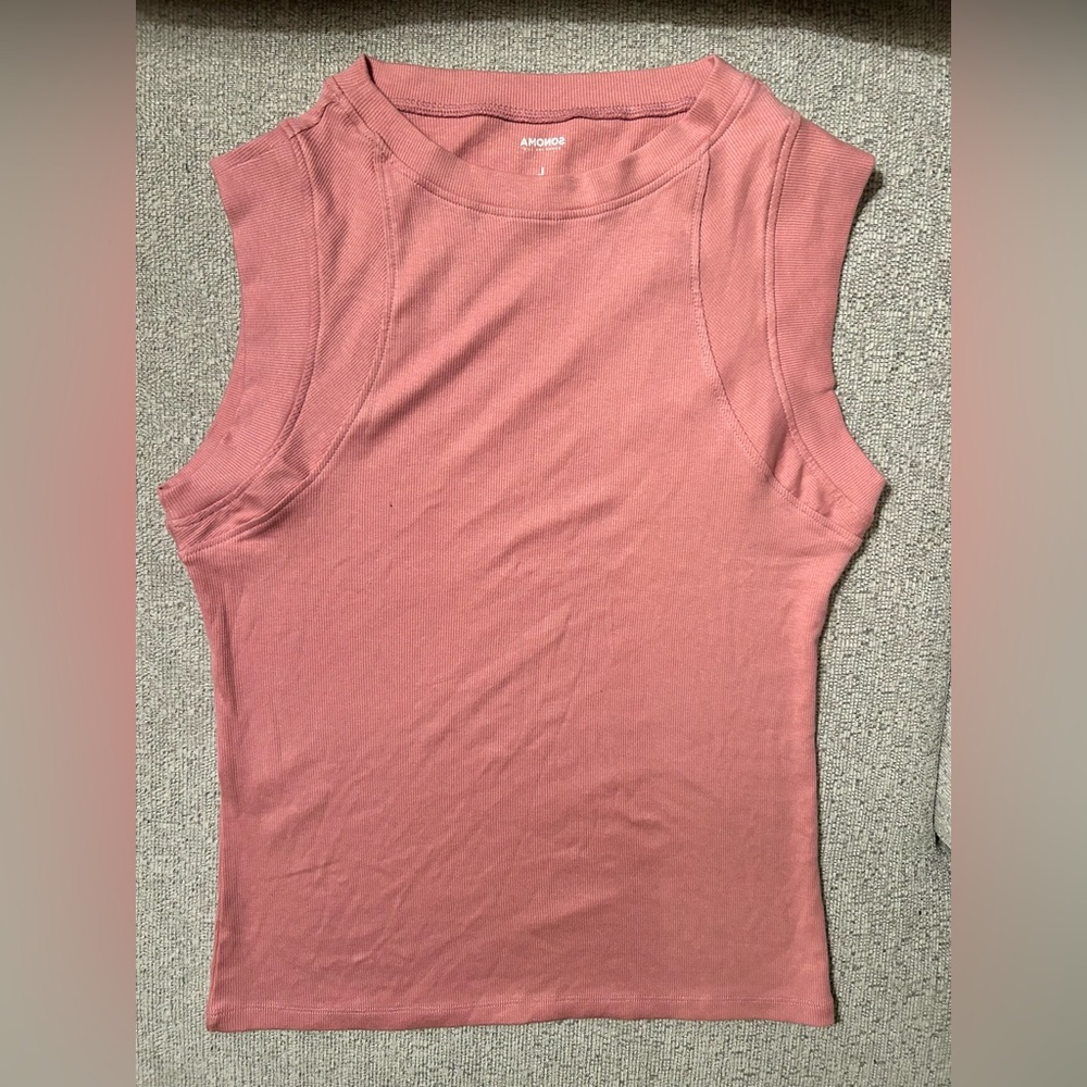 Sonoma Stretch Rib Shell Tank Top - Picture 7 of 10